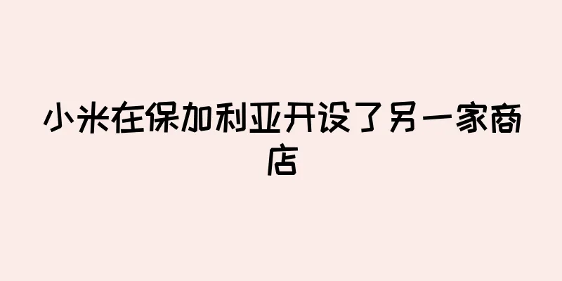 小米在保加利亚开设了另一家商店