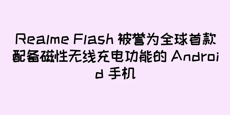 Realme Flash 被誉为全球首款配备磁性无线充电功能的 Android 手机