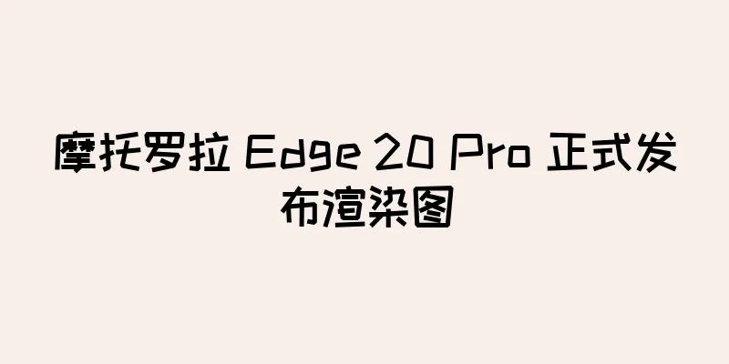 摩托罗拉 Edge 20 Pro 正式发布渲染图