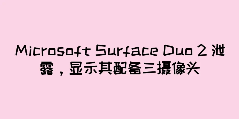 Microsoft Surface Duo 2 泄露，显示其配备三摄像头
