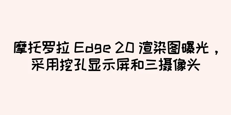 摩托罗拉 Edge 20 渲染图曝光，采用挖孔显示屏和三摄像头