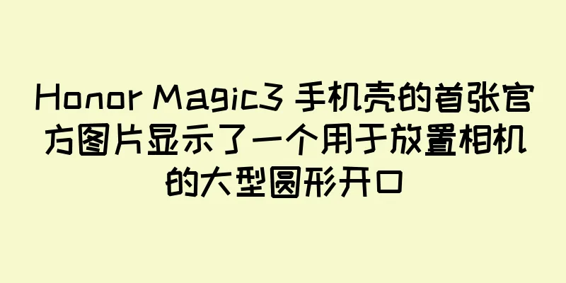 Honor Magic3 手机壳的首张官方图片显示了一个用于放置相机的大型圆形开口