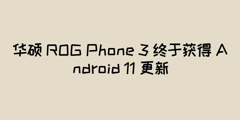 华硕 ROG Phone 3 终于获得 Android 11 更新