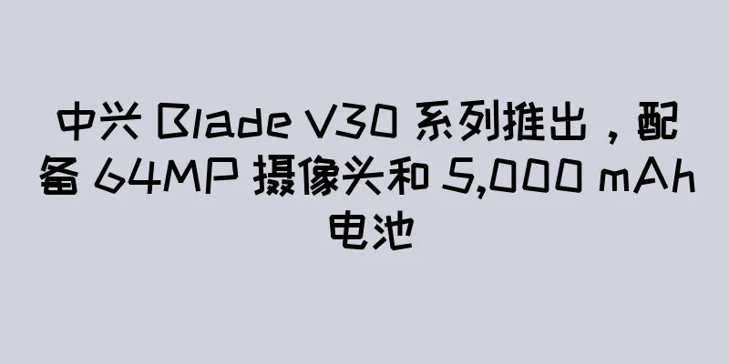 中兴 Blade V30 系列推出，配备 64MP 摄像头和 5,000 mAh 电池