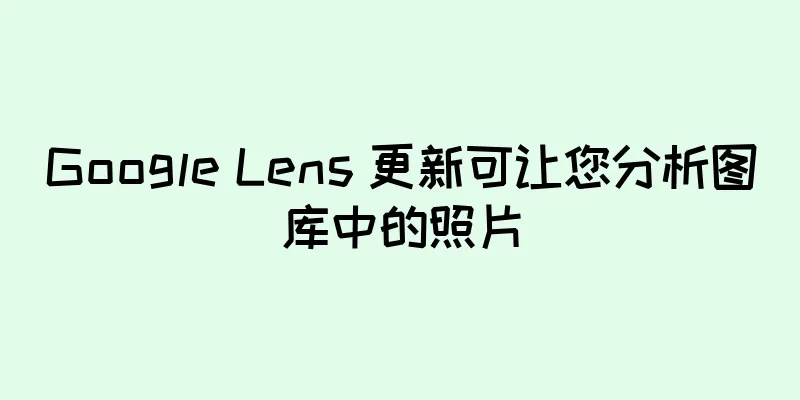 Google Lens 更新可让您分析图库中的照片