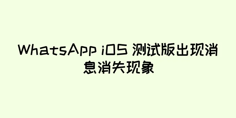 WhatsApp iOS 测试版出现消息消失现象