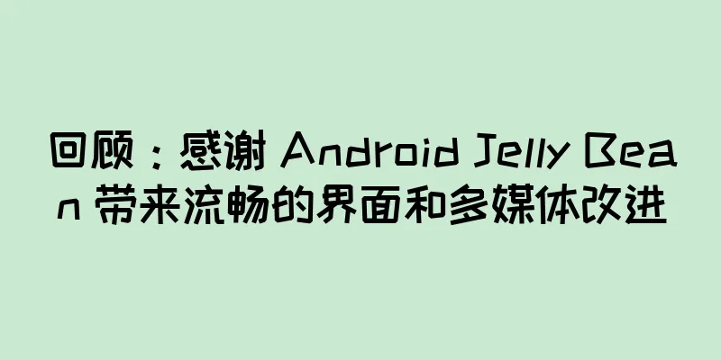 回顾：感谢 Android Jelly Bean 带来流畅的界面和多媒体改进