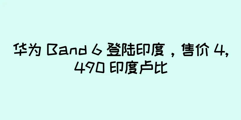 华为 Band 6 登陆印度，售价 4,490 印度卢比