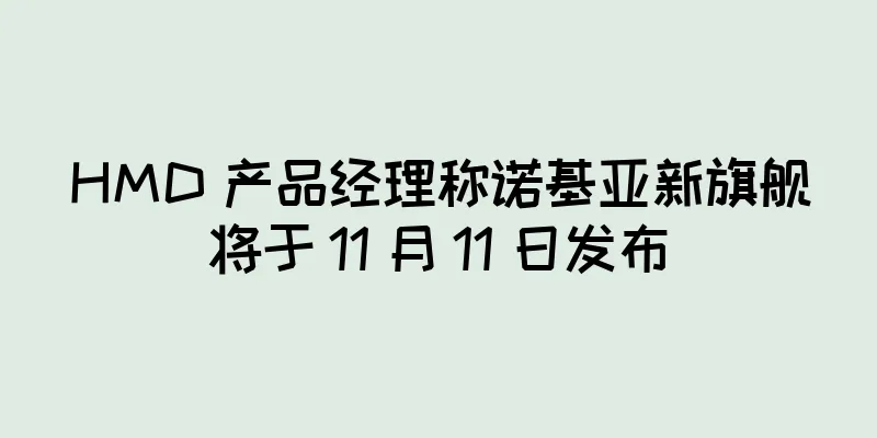 HMD 产品经理称诺基亚新旗舰将于 11 月 11 日发布