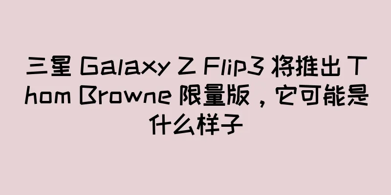 三星 Galaxy Z Flip3 将推出 Thom Browne 限量版，它可能是什么样子