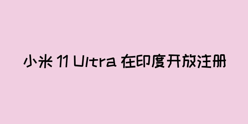 小米 11 Ultra 在印度开放注册