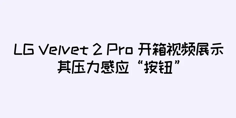 LG Velvet 2 Pro 开箱视频展示其压力感应“按钮”