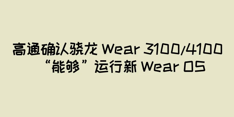 高通确认骁龙 Wear 3100/4100“能够”运行新 Wear OS