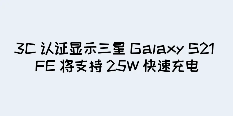 3C 认证显示三星 Galaxy S21 FE 将支持 25W 快速充电