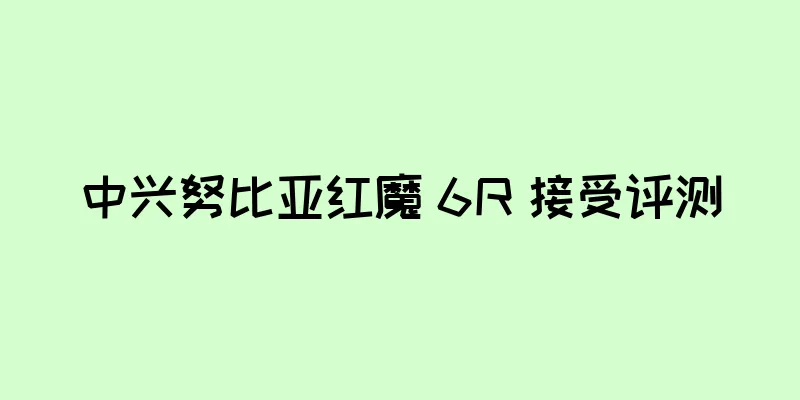 中兴努比亚红魔 6R 接受评测