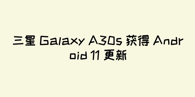 三星 Galaxy A30s 获得 Android 11 更新