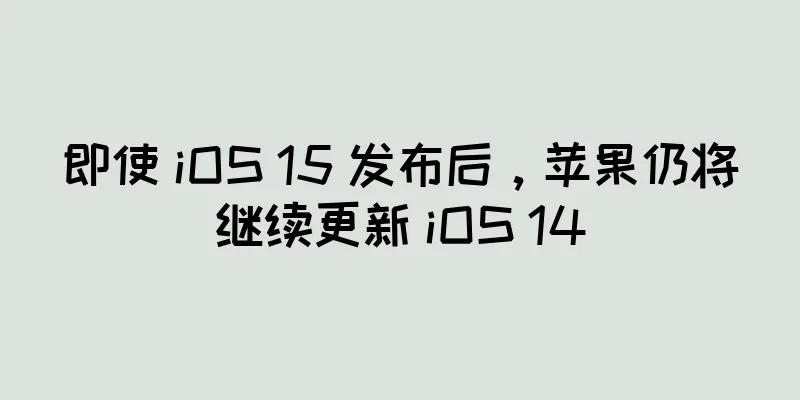 即使 iOS 15 发布后，苹果仍将继续更新 iOS 14
