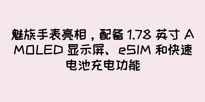 魅族手表亮相，配备 1.78 英寸 AMOLED 显示屏、eSIM 和快速电池充电功能
