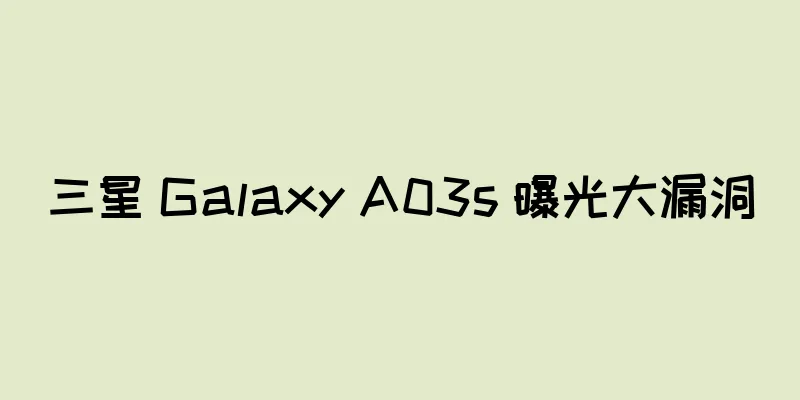 三星 Galaxy A03s 曝光大漏洞