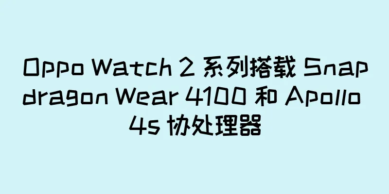 Oppo Watch 2 系列搭载 Snapdragon Wear 4100 和 Apollo 4s 协处理器