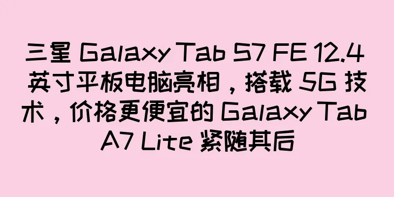 三星 Galaxy Tab S7 FE 12.4 英寸平板电脑亮相，搭载 5G 技术，价格更便宜的 Galaxy Tab A7 Lite 紧随其后