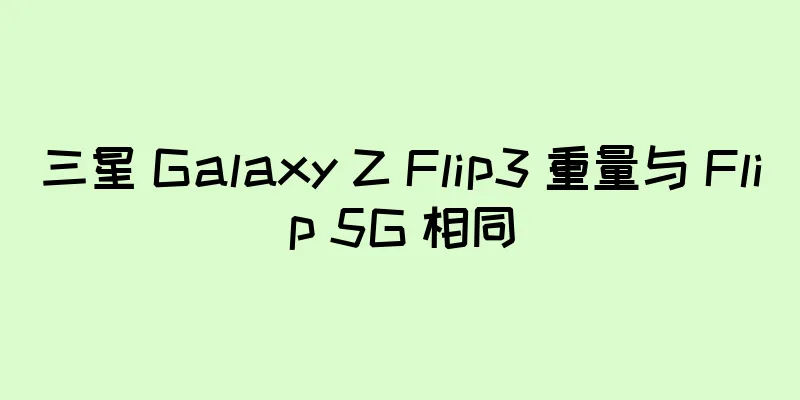 三星 Galaxy Z Flip3 重量与 Flip 5G 相同
