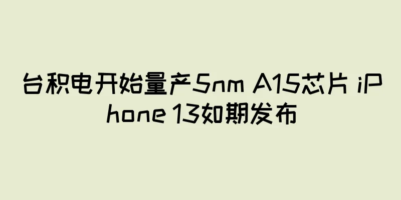台积电开始量产5nm A15芯片 iPhone 13如期发布
