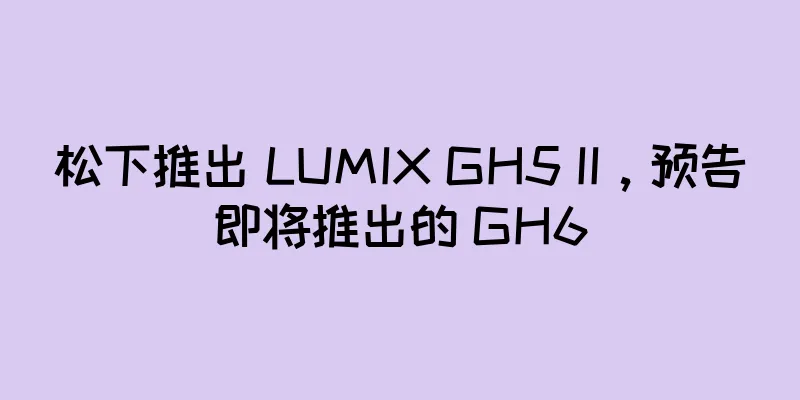 松下推出 LUMIX GH5 II，预告即将推出的 GH6