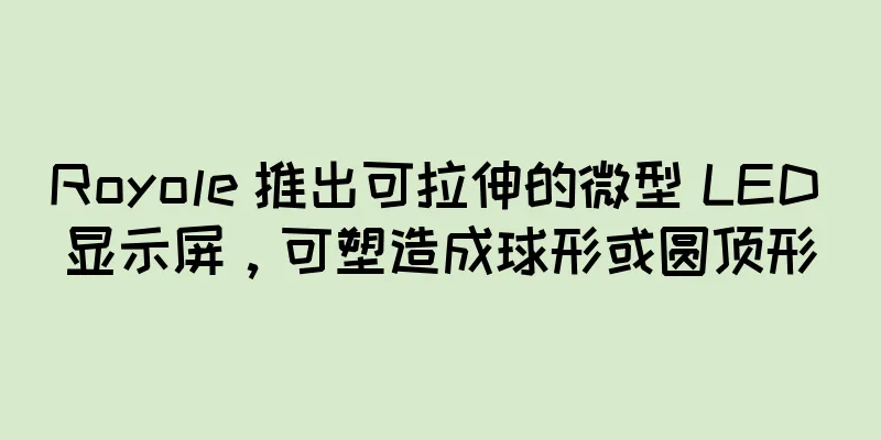 Royole 推出可拉伸的微型 LED 显示屏，可塑造成球形或圆顶形