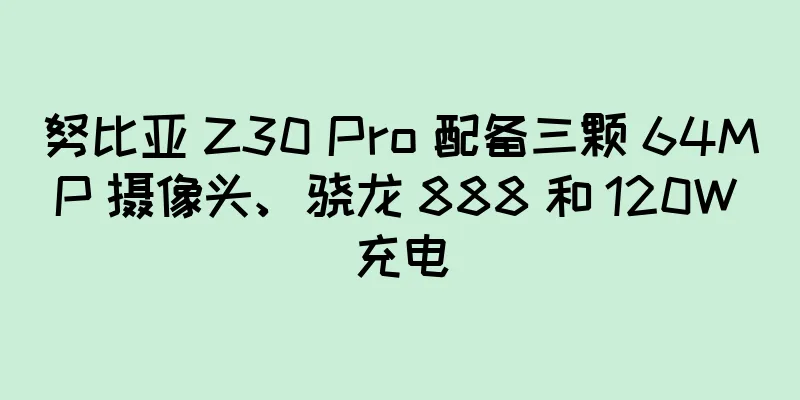 努比亚 Z30 Pro 配备三颗 64MP 摄像头、骁龙 888 和 120W 充电