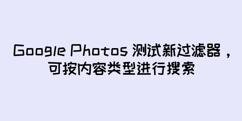 Google Photos 测试新过滤器，可按内容类型进行搜索