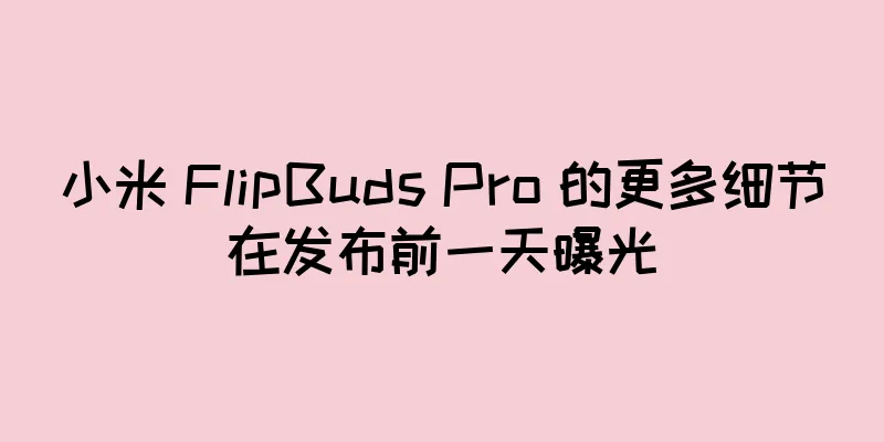 小米 FlipBuds Pro 的更多细节在发布前一天曝光