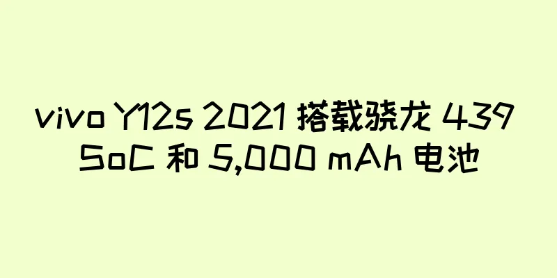 vivo Y12s 2021 搭载骁龙 439 SoC 和 5,000 mAh 电池