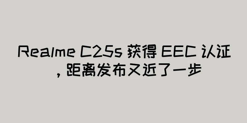 Realme C25s 获得 EEC 认证，距离发布又近了一步