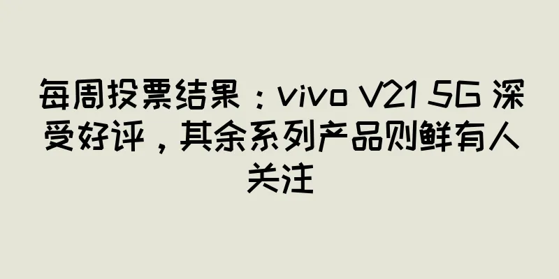 每周投票结果：vivo V21 5G 深受好评，其余系列产品则鲜有人关注