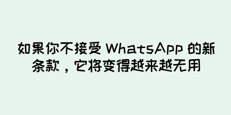 如果你不接受 WhatsApp 的新条款，它将变得越来越无用