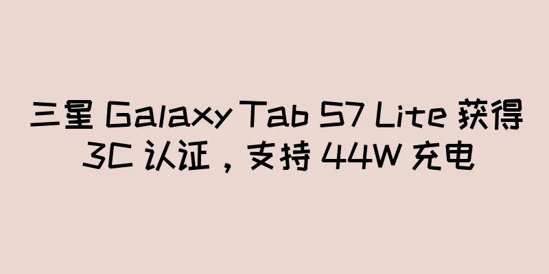 三星 Galaxy Tab S7 Lite 获得 3C 认证，支持 44W 充电