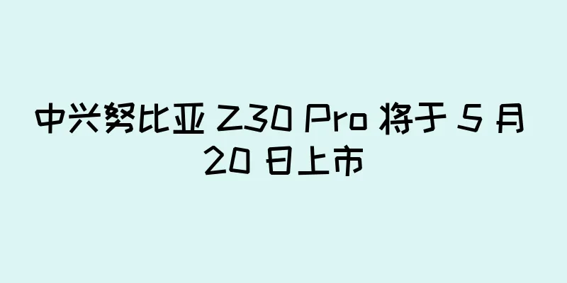 中兴努比亚 Z30 Pro 将于 5 月 20 日上市