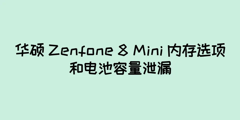 华硕 Zenfone 8 Mini 内存选项和电池容量泄漏