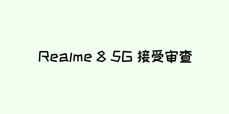 Realme 8 5G 接受审查