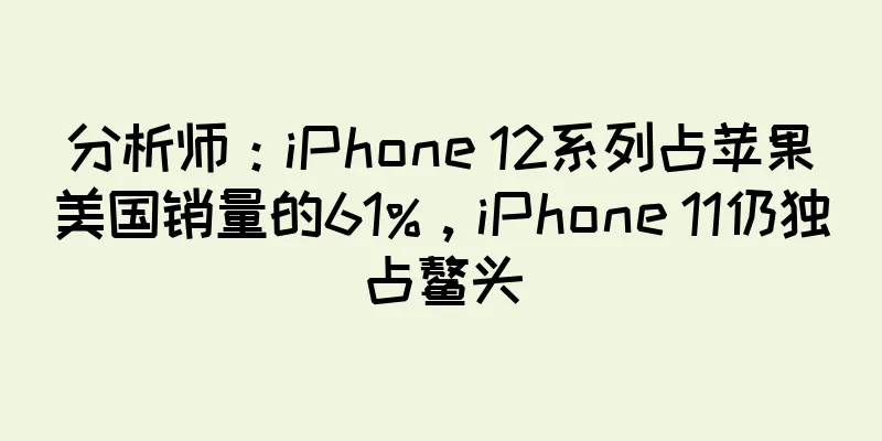 分析师：iPhone 12系列占苹果美国销量的61%，iPhone 11仍独占鳌头