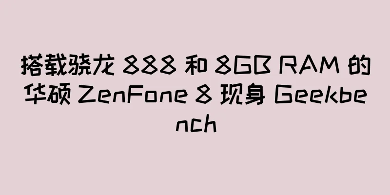 搭载骁龙 888 和 8GB RAM 的华硕 ZenFone 8 现身 Geekbench