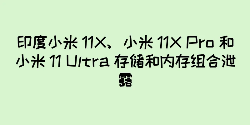 印度小米 11X、小米 11X Pro 和小米 11 Ultra 存储和内存组合泄露