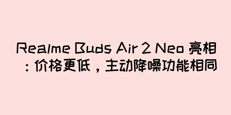 Realme Buds Air 2 Neo 亮相：价格更低，主动降噪功能相同