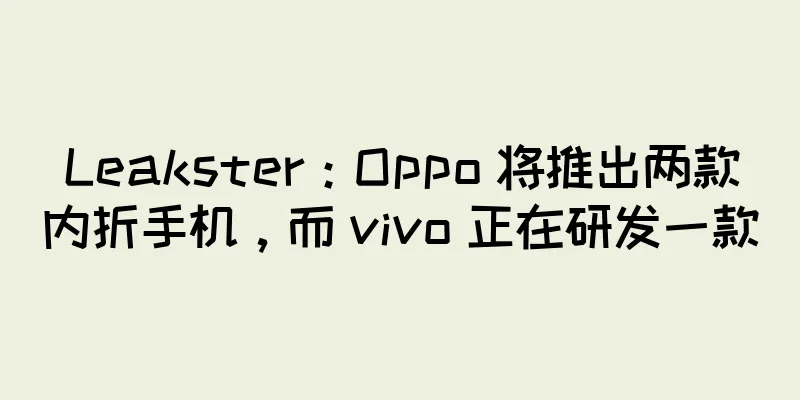 Leakster：Oppo 将推出两款内折手机，而 vivo 正在研发一款