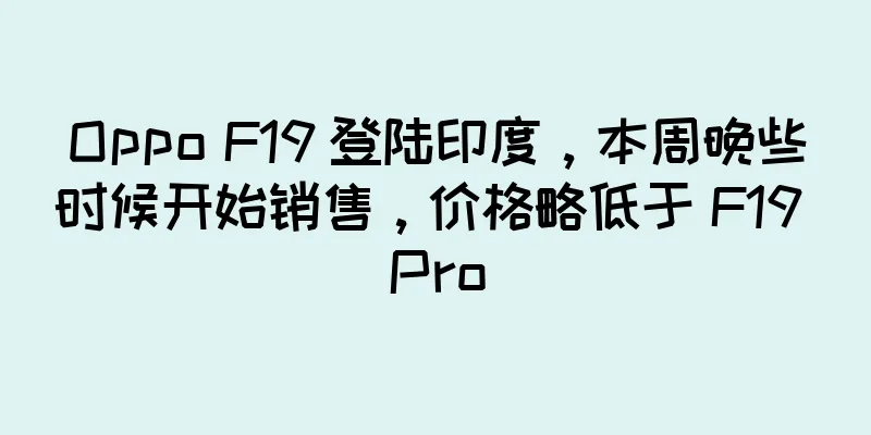 Oppo F19 登陆印度，本周晚些时候开始销售，价格略低于 F19 Pro