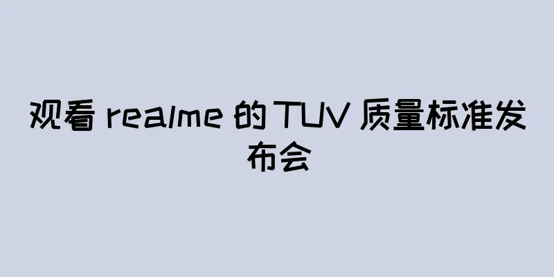 观看 realme 的 TUV 质量标准发布会
