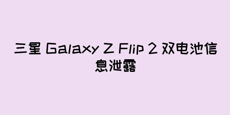 三星 Galaxy Z Flip 2 双电池信息泄露