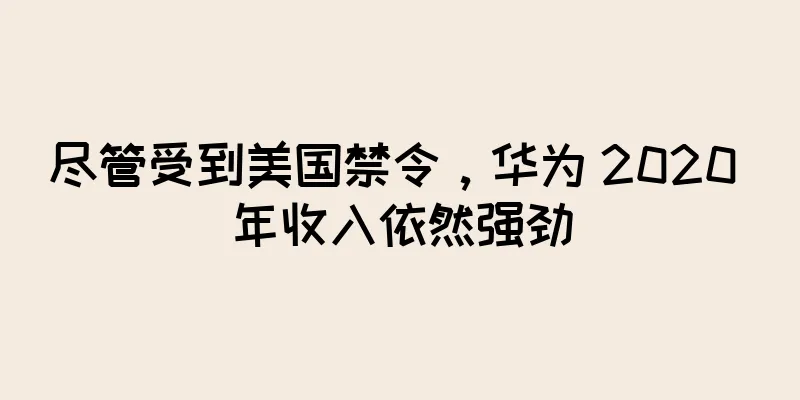 尽管受到美国禁令，华为 2020 年收入依然强劲
