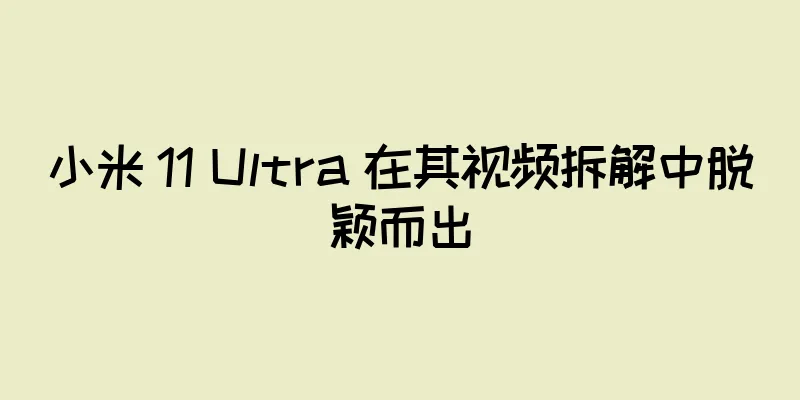 小米 11 Ultra 在其视频拆解中脱颖而出